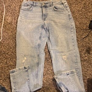 ZARA Light Blue Distressed Jeans